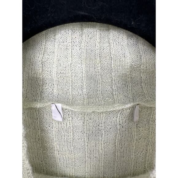 Madewell Sweater Womens Medium Green Alpaca Mockneck Cozy Pastel Sheer - Picture 6 of 8